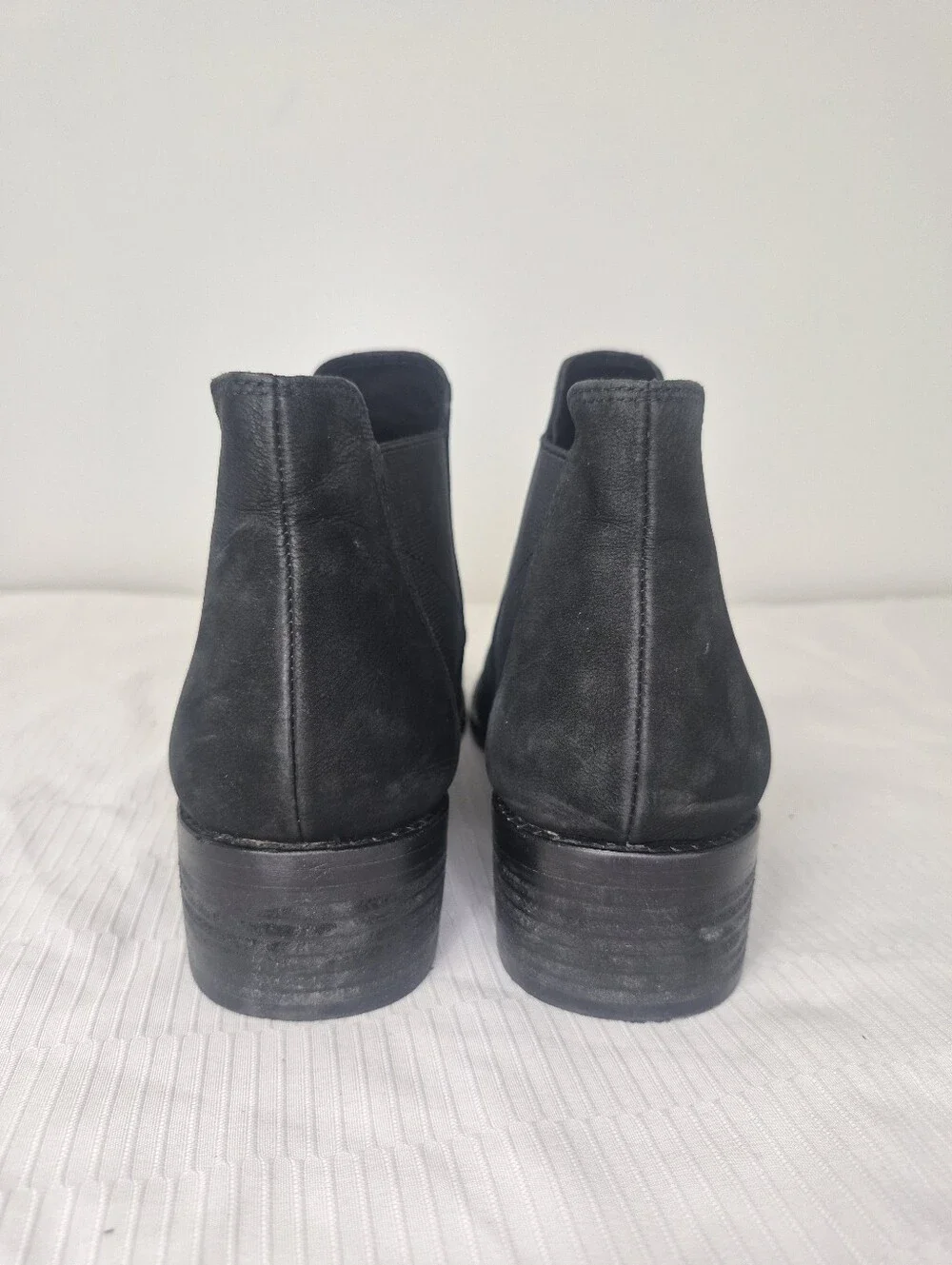 Eileen Fisher Black Suede Leather Chelsea Bootie sz 9.5 - Picture 5 of 8